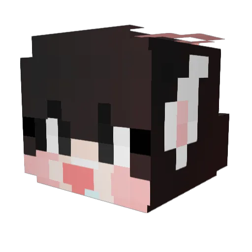 yeeunn Minecraft avatar head, 3D render