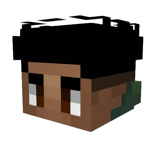 yeezy_d Minecraft avatar head, 3D render
