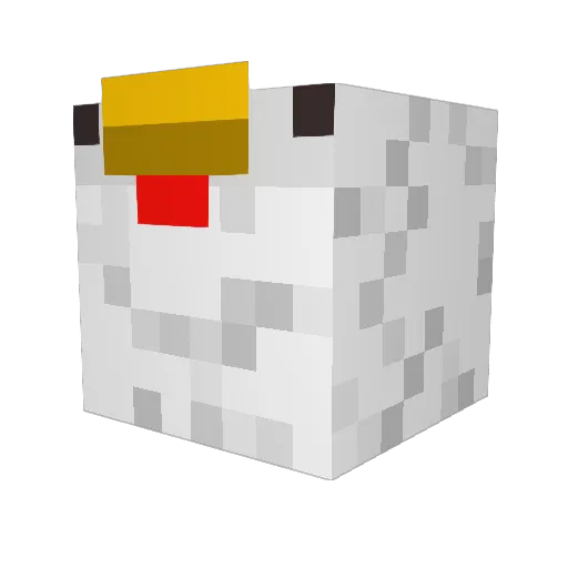 yehnaah Minecraft avatar head, 3D render