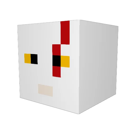 yehonatanMUI Minecraft avatar head, 3D render