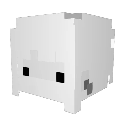 yehv Minecraft avatar head, 3D render