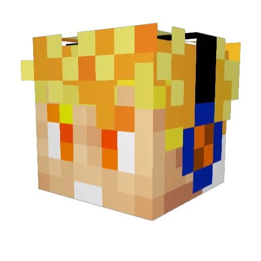 yeiki Minecraft avatar head, 3D render