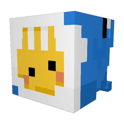 yeire Minecraft avatar head, 3D render