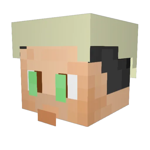 yeisus Minecraft avatar head, 3D render