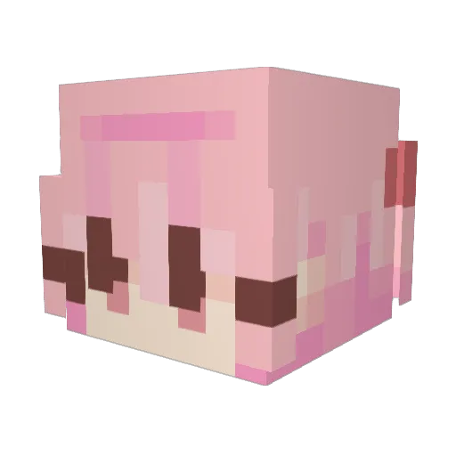 yeisuu Minecraft avatar head, 3D render