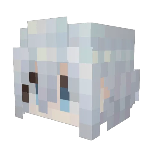 yejiu_ Minecraft avatar head, 3D render