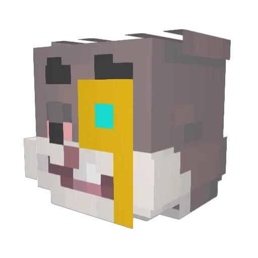 yekpare Minecraft avatar head, 3D render