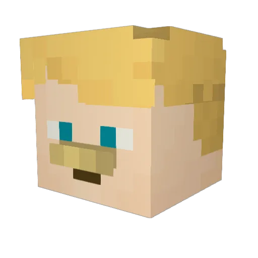 yeldarbnivot Minecraft avatar head, 3D render