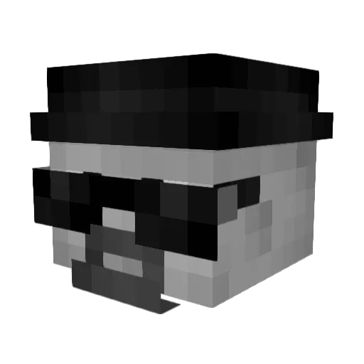 yell6w Minecraft avatar head, 3D render