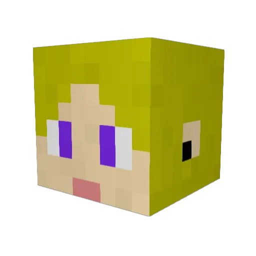 yelladude Minecraft avatar head, 3D render