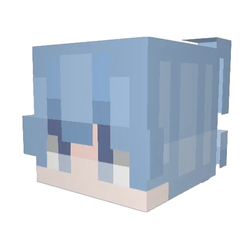 yellia Minecraft avatar head, 3D render