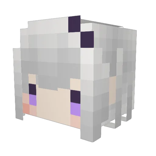 yellow306 Minecraft avatar head, 3D render