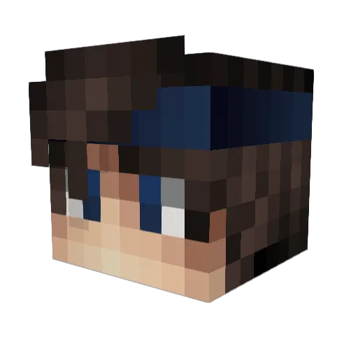 yellowGubs Minecraft avatar head, 3D render