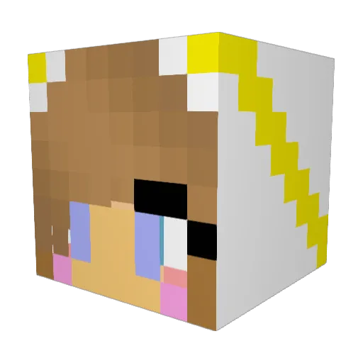 yellow_cupcake12 Minecraft avatar head, 3D render