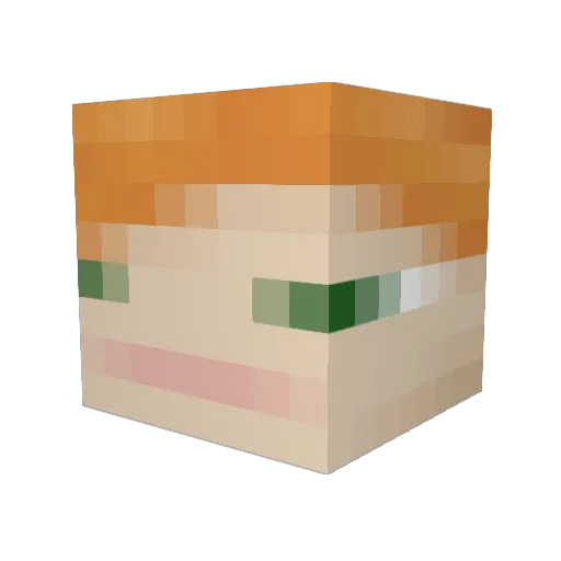 yellow_monkeyyyy Minecraft avatar head, 3D render