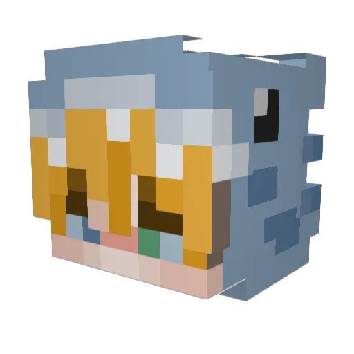 yellow_sub77 Minecraft avatar head, 3D render