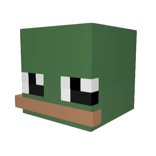 yellowanpan Minecraft avatar head, 3D render