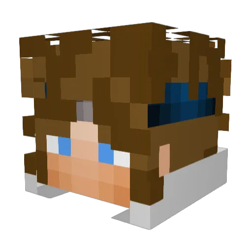 yellowbash33 Minecraft avatar head, 3D render