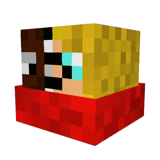 yellowbear9 Minecraft avatar head, 3D render
