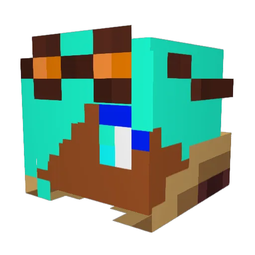 yellowhamsterv Minecraft avatar head, 3D render