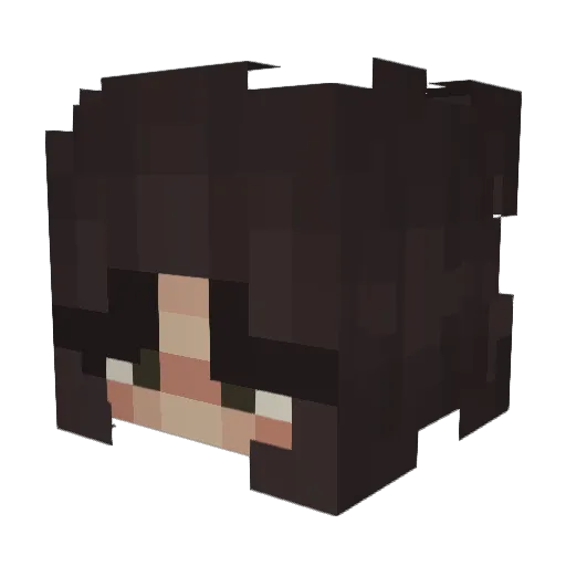 yellowkawauso Minecraft avatar head, 3D render