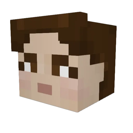 yellowscratch Minecraft avatar head, 3D render