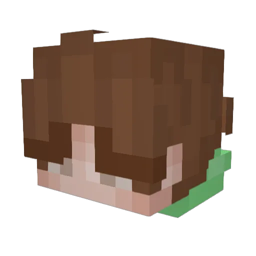 yellowspidey Minecraft avatar head, 3D render