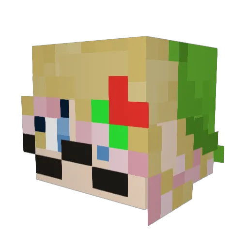 yellowstingy Minecraft avatar head, 3D render