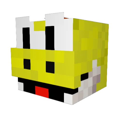 yellowyoshispeed Minecraft avatar head, 3D render