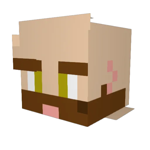 yelo87 Minecraft avatar head, 3D render
