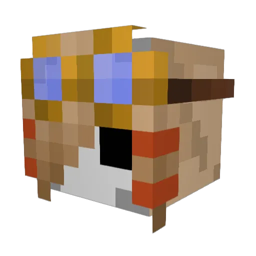 yelrekt Minecraft avatar head, 3D render