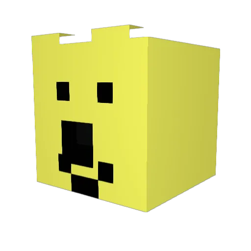 yemaya Minecraft avatar head, 3D render