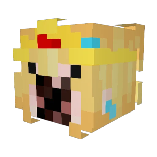 yemjai Minecraft avatar head, 3D render