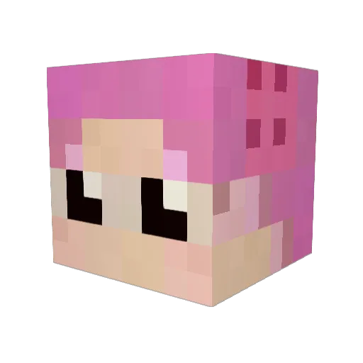 yemmii Minecraft avatar head, 3D render