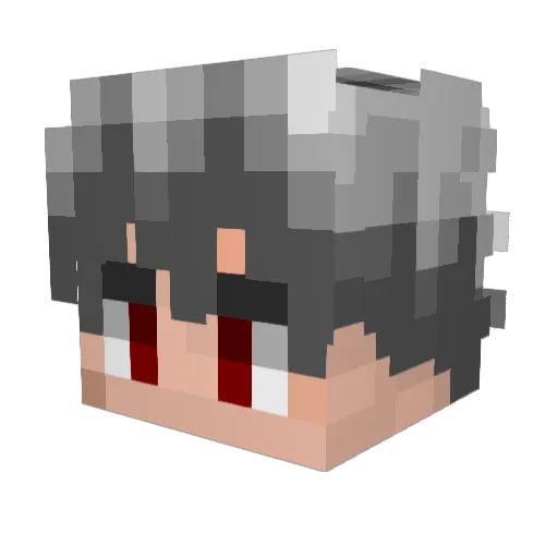 yemoi Minecraft avatar head, 3D render