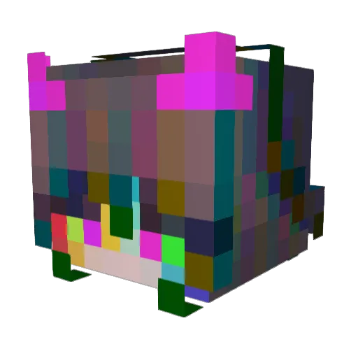 yenBitude Minecraft avatar head, 3D render