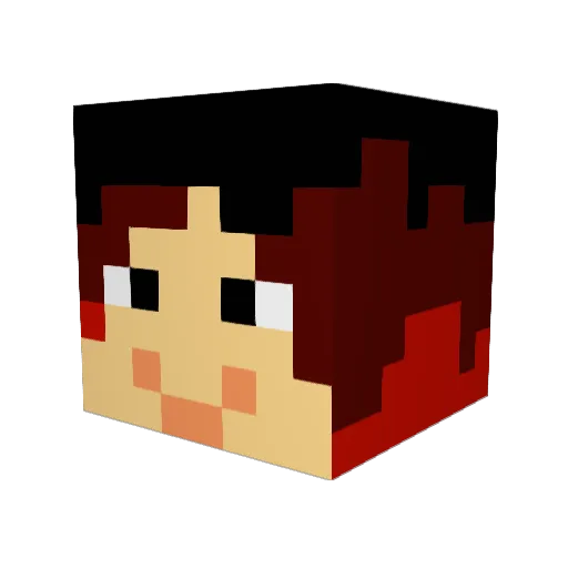 yen_ee Minecraft avatar head, 3D render