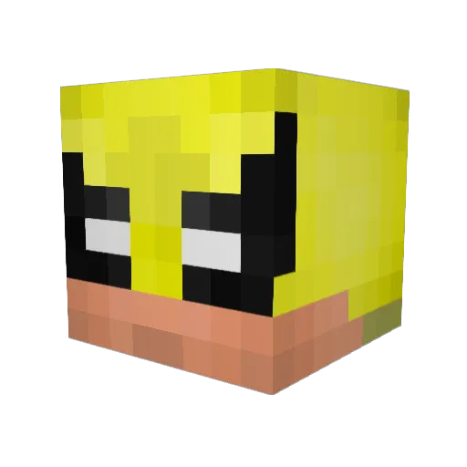 yendoh1e Minecraft avatar head, 3D render