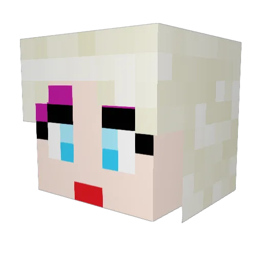 yenrawrr Minecraft avatar head, 3D render