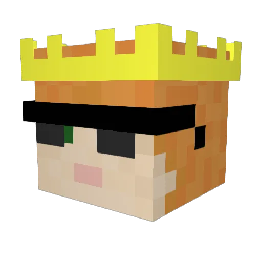 yenzin Minecraft avatar head, 3D render