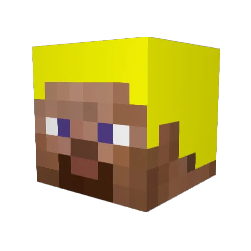 yeonJJAE Minecraft avatar head, 3D render