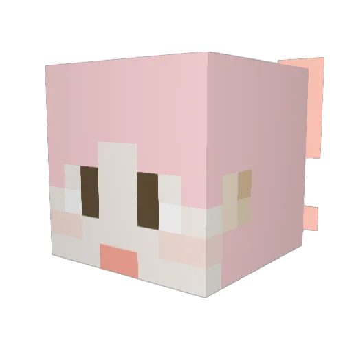 yeonii_ Minecraft avatar head, 3D render