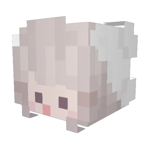 yeoniti Minecraft avatar head, 3D render