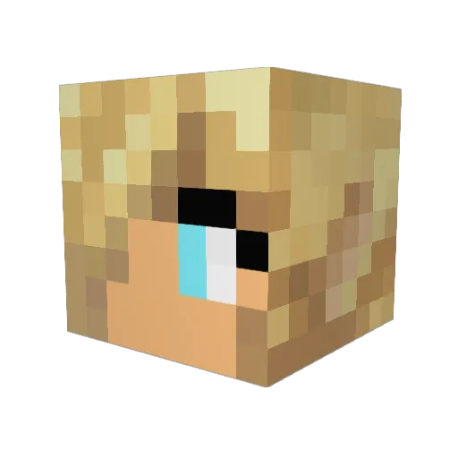 yeonjjang Minecraft avatar head, 3D render