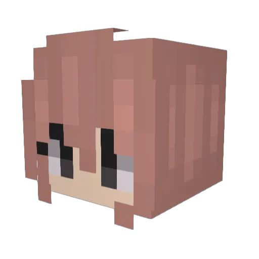yeonjuns Minecraft avatar head, 3D render