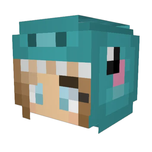 yeonkki Minecraft avatar head, 3D render