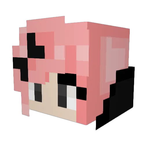yeonseo Minecraft avatar head, 3D render