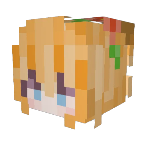 yeonsi Minecraft avatar head, 3D render