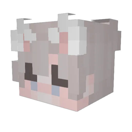 yeopotato Minecraft avatar head, 3D render