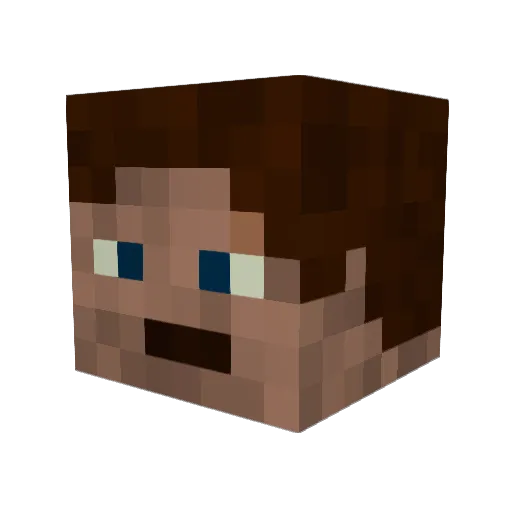 yeosol Minecraft avatar head, 3D render